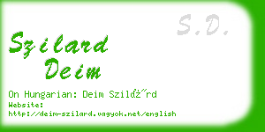 szilard deim business card